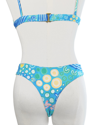 Bunurong country Thong Bikini Bottoms