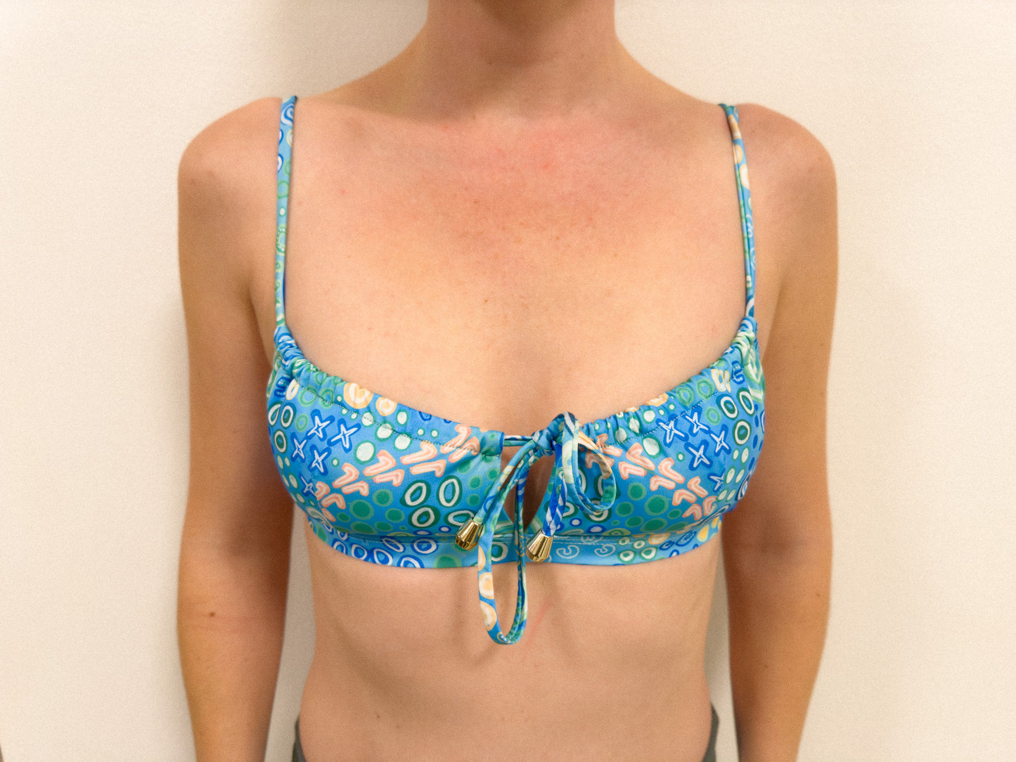 Bunurong Country Tie Front Bikini Top