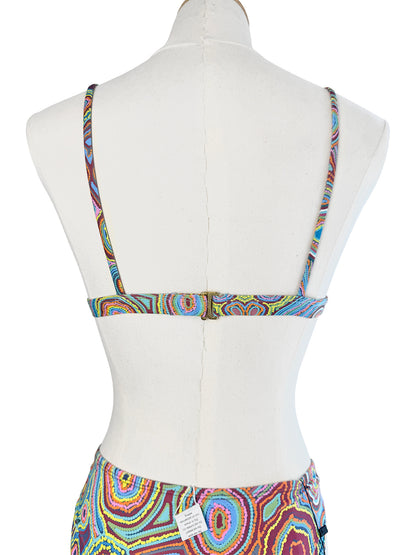 Rainbow Serpent Tie Front Top