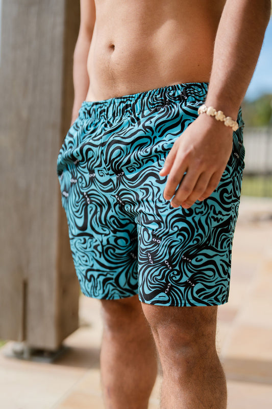 Underwater Groove Swim Shorts for Men