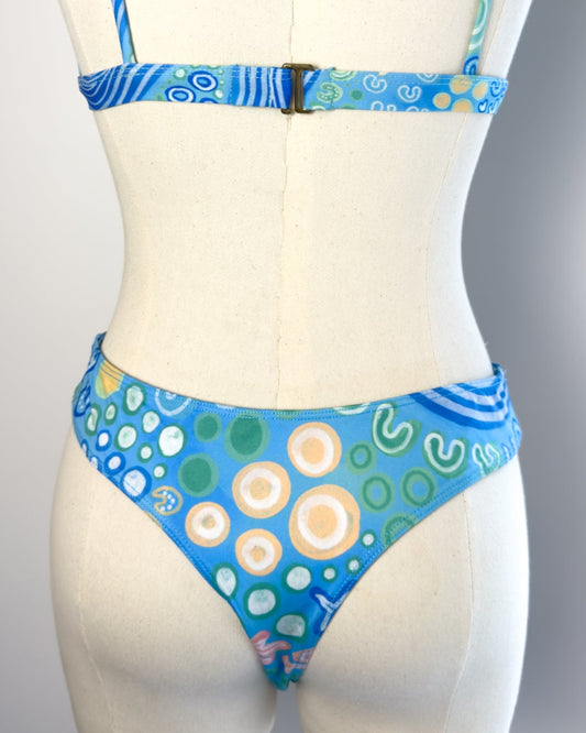 Bunurong country Thong Bikini Bottoms