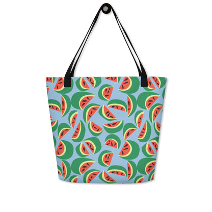 Watermelons Large Tote Bag with pocket