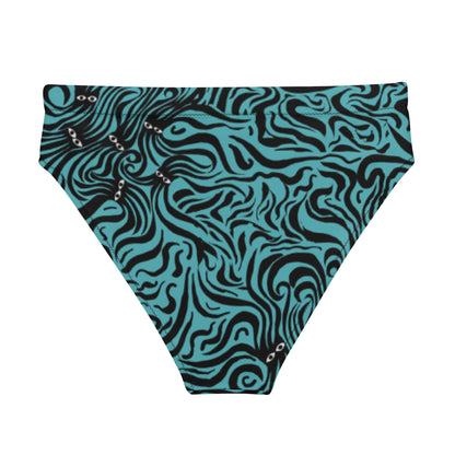 Underwater Groove high-waisted bikini bottom