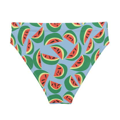 Watermelons high-waisted bikini bottom