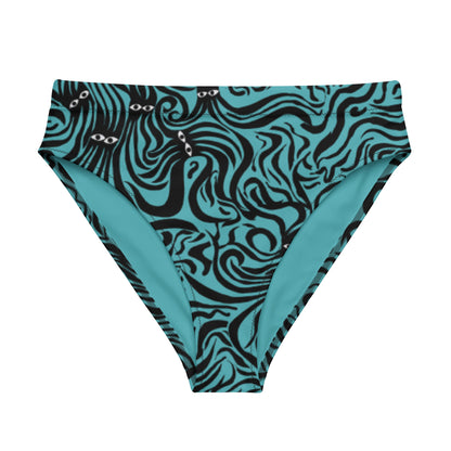 Underwater Groove high-waisted bikini bottom