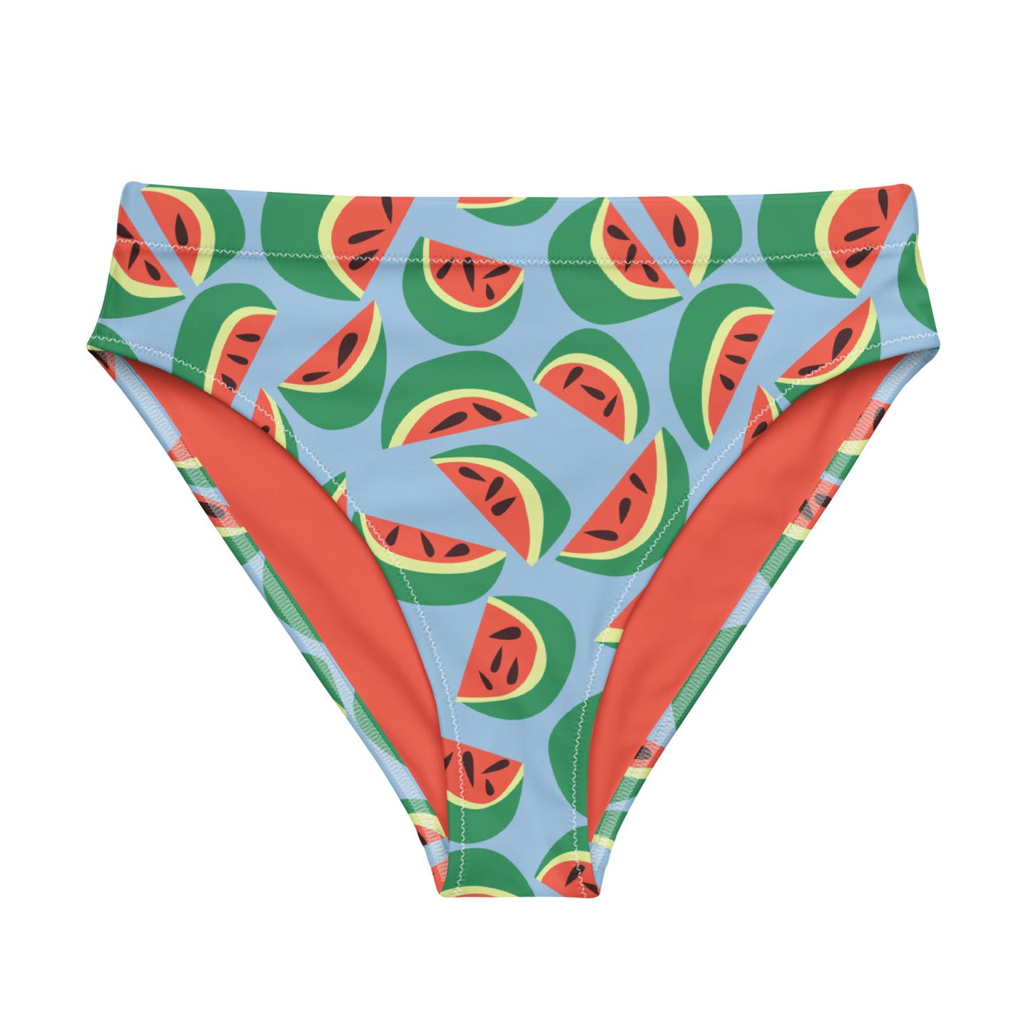 Watermelons high-waisted bikini bottom