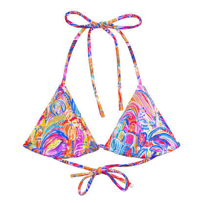 Floral Delight string bikini top