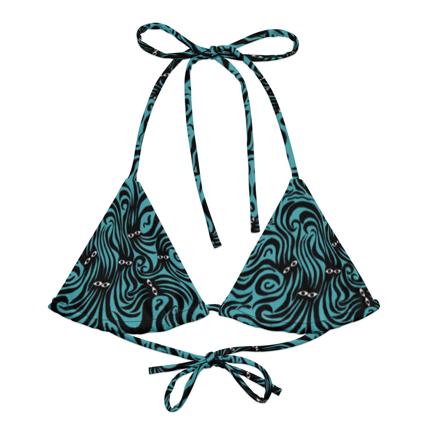 Underwater Groove Triangle Bikini Top