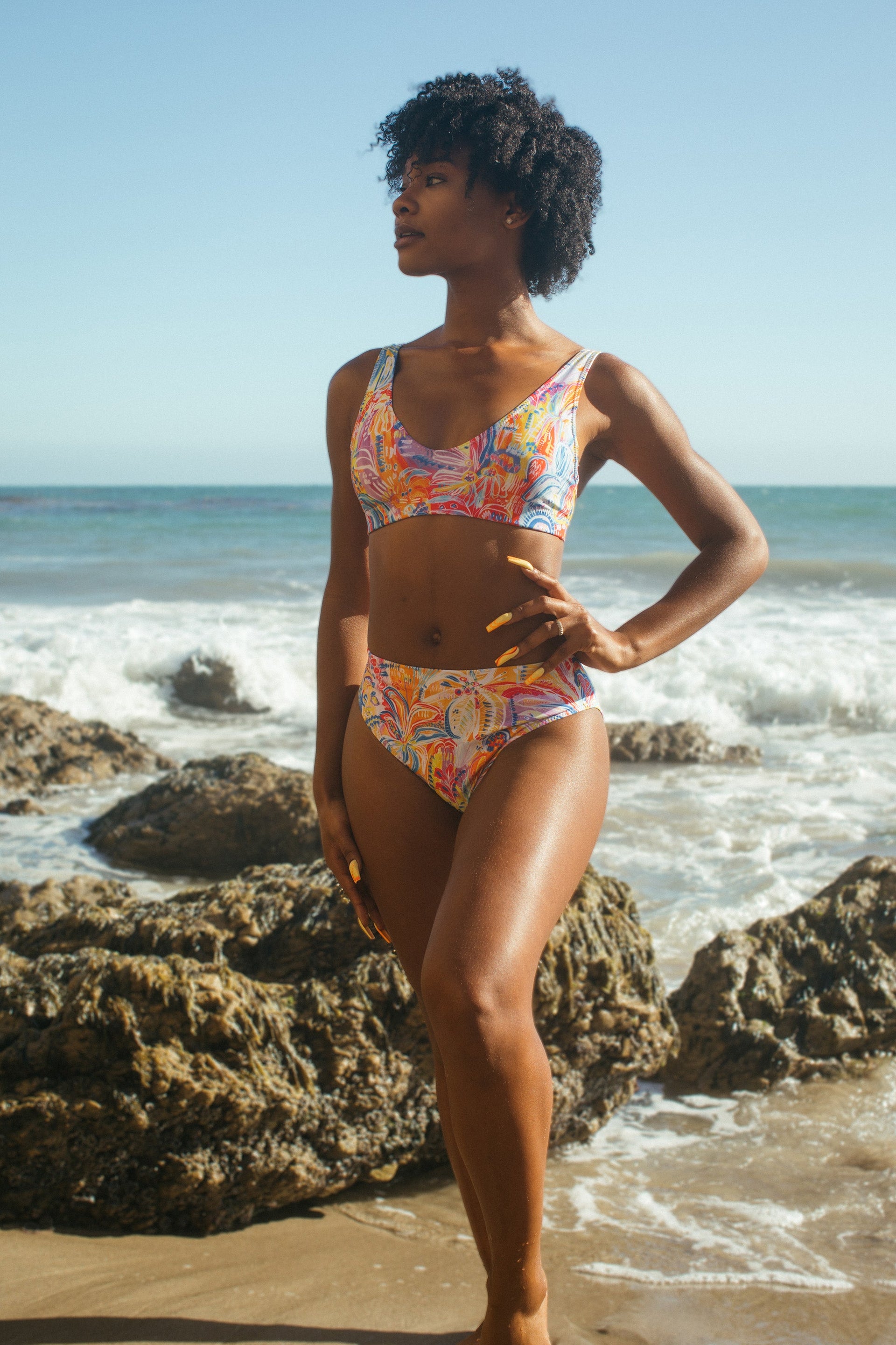 Floral Delight padded bikini top – Milpali